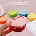 NEWKBO Heart Shaped Plastic Containers Set of 5 Leak Proof Flip Top