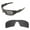 Black-Gray, variant on Walleva Replacement Lenses for Oakley Oil Rig Sunglasses-Clear