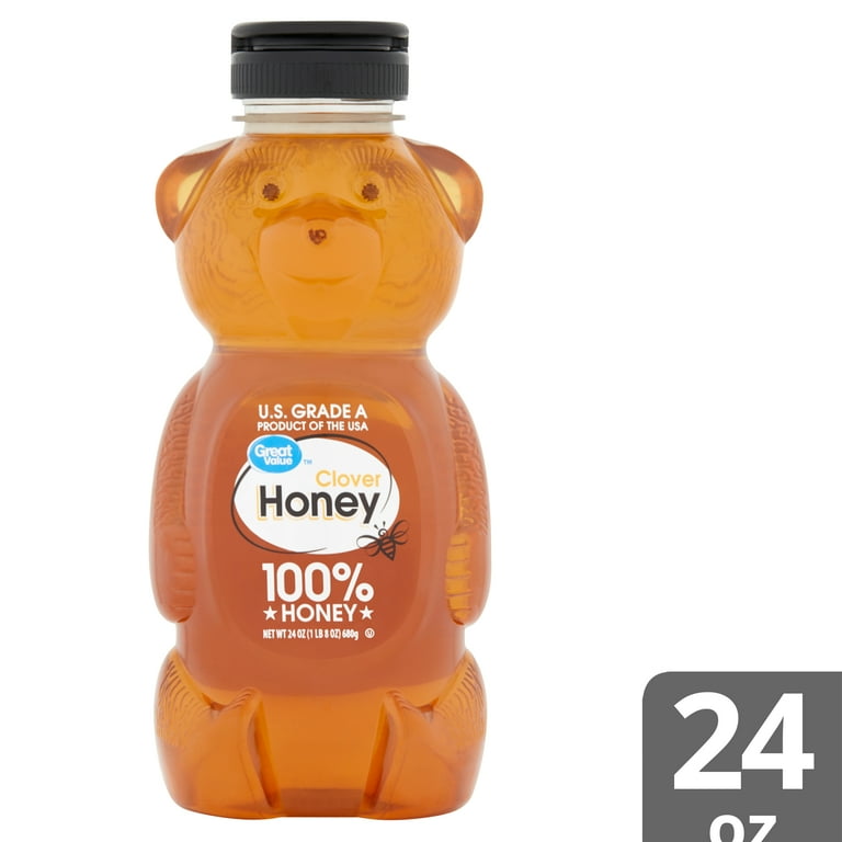 Great Value Clover Honey 24 oz Plastic Bear Bottle Walmart