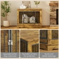 thumbnail image 4 of FA Dog Crate Furniture, Wooden Side End Table, Indoor Dog Kennel up to 176 lb, Heavy-Duty Pet House, Decorative Pet House, Rustic Brown, 4 of 8