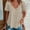 Khaki, variant on ZOELNIC Womens Summer Scallop Trim V Neck Eyelet T-Shirt Short Sleeve Top Dressy Casual Tunic Blouses, S