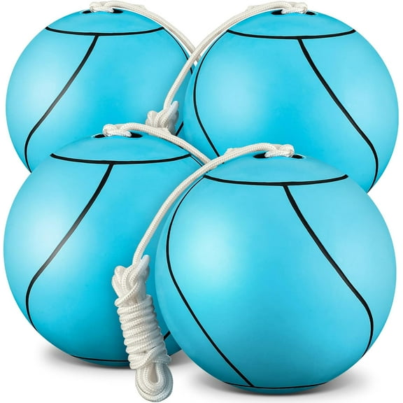 Tetherball Soft Tether Balls and Rope Set Game Replacement Tetherball Set Rubber Tether Ball Equipment for Kids Adults Indoor Outdoor Playground Yard Backyard Play