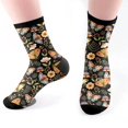 thumbnail image 2 of XIAONU Women's Elastic Floral Butterfly Print Mid Calf Socks, 2 of 4