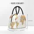 thumbnail image 2 of Daiia World Map 1 Pattern Lunch Bag , Insulated Lunch Box, Small Leakproof Cooler Food Lunch Containers Reusable High Capacity Lunch Tote Bags-One Size, 2 of 6