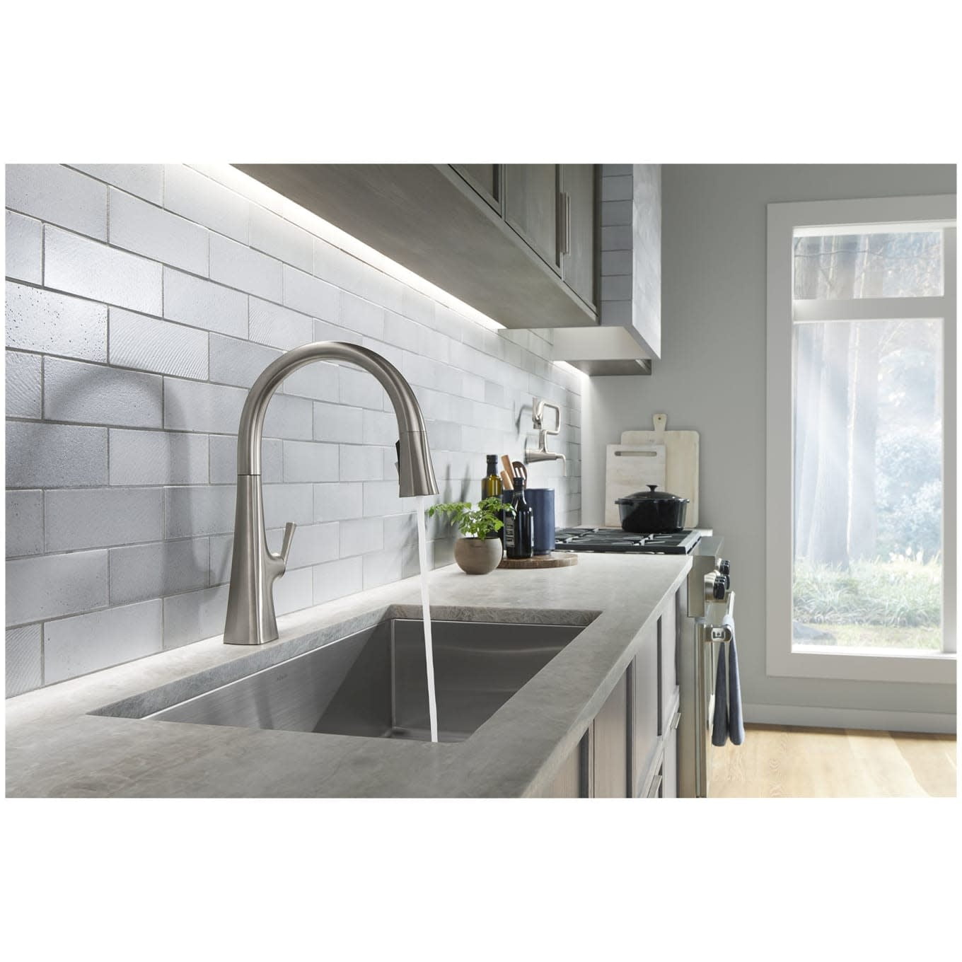 Kohler K-22062 Graze 1.5 GPM Single Hole Pull Down Kitchen Faucet - Vibrant Stainless