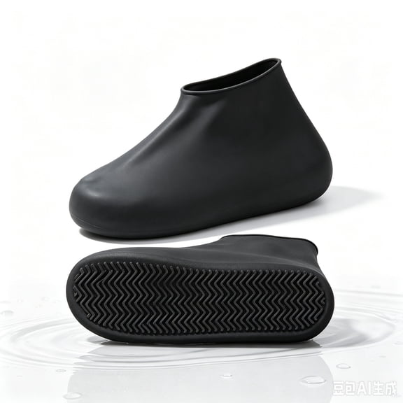 Silicone Shoe Covers Waterproof, Foldable Non-Slip Reusable Rain Shoe Protectors for Snow, Hiking, Cycling & Outdoor Activities