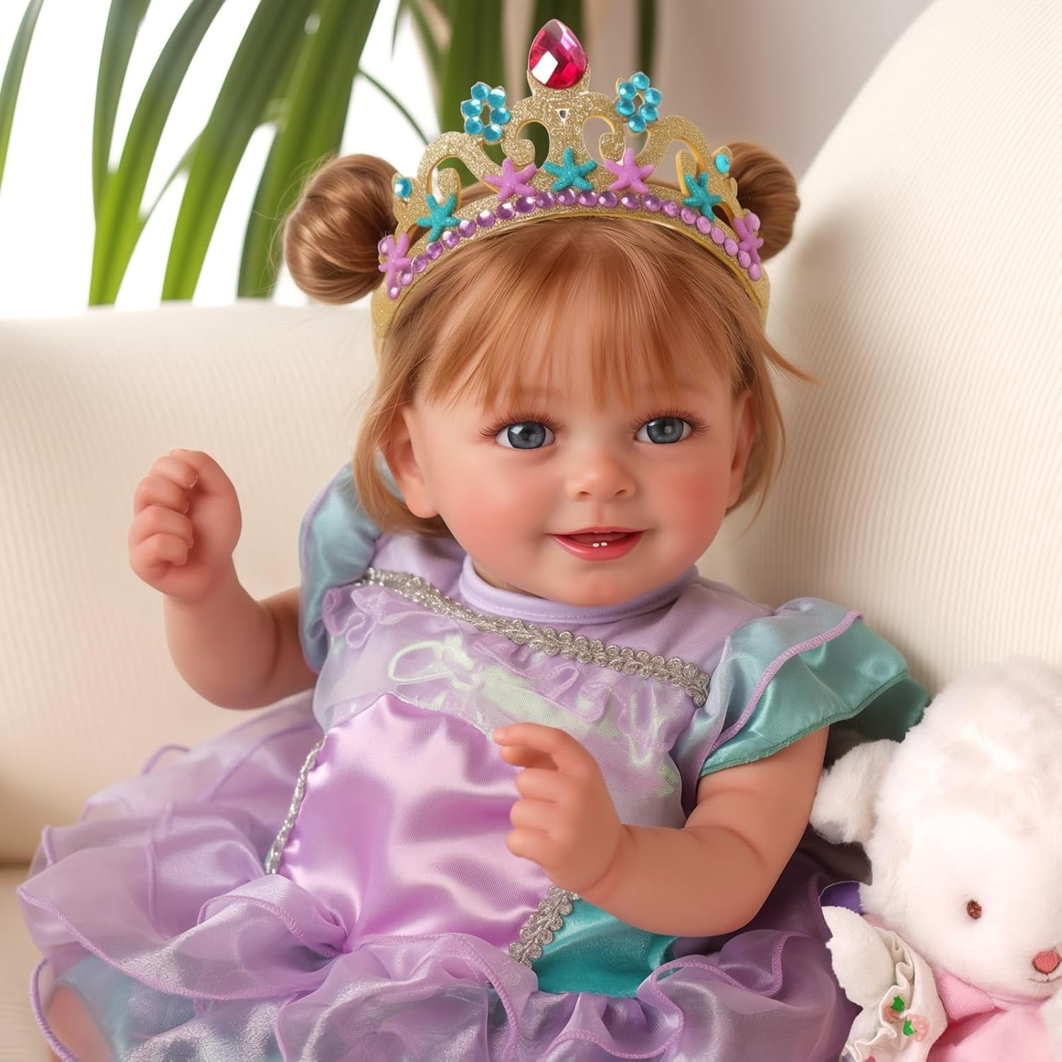 RSG Lifelike Reborn Baby Dolls 17 inch Newborn Baby Doll swith Soft Cloth Body Real Life Baby Dolls with Gift Box for Kids Age 3+