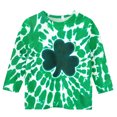 thumbnail image 4 of Tungbrin St. Patrick's Day Shirts for Girls Classic Crewneck 3/4 Sleeve Tshirts Trendy Shamrock Graphic Kids Tops, 4 of 5