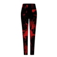 thumbnail image 4 of Dezsed Halloween Leggings Leggings For Women High Waist Stretchy Warm Thermal Pants Elastic Leggings Pants Red L, 4 of 4