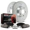 Power Stop Ceramic Brake Pad and Drilled & Slotted Rotor Kit K7467 Fits 2008 Dodge Ram 1500