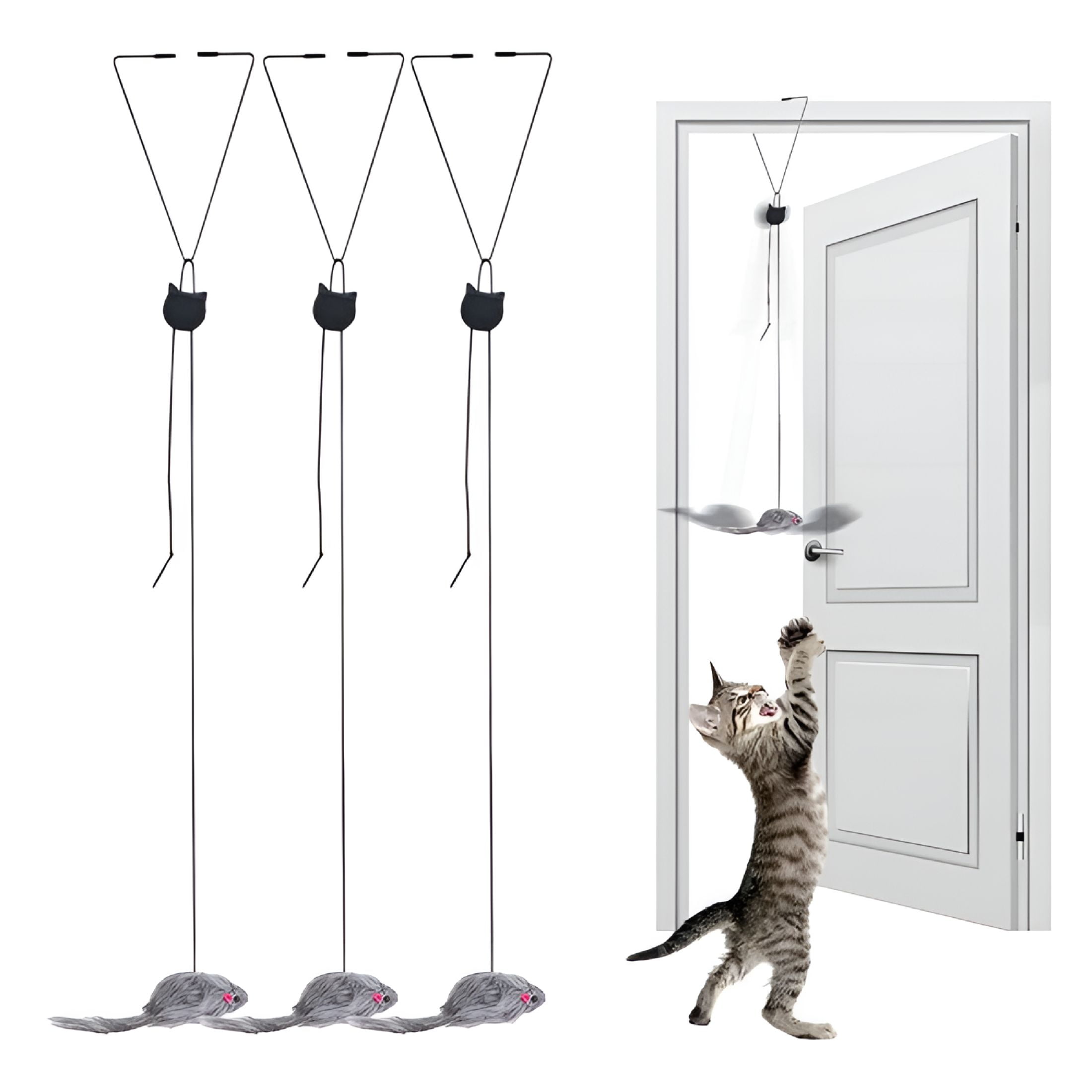 Ethical Pet Spot A-Door-Able Bouncing Kitty Mouse Interactive Toy