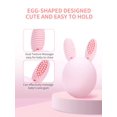 thumbnail image 2 of Sonajero para bebés con forma de conejito con forma de huevo para dentición, color rosa, 2 of 6