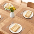 thumbnail image 2 of Unique Bargains 6pcs Faux Leather Table Mats for Kitchen Khaki 16.9"x11.8", 2 of 6
