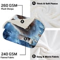 thumbnail image 2 of Sleepwish Horse Blanket, Blue Sherpa Throw Blanket for Couch Sofa Galaxy Horse Themed Throw Blanket for Decor, 60x80", 2 of 7