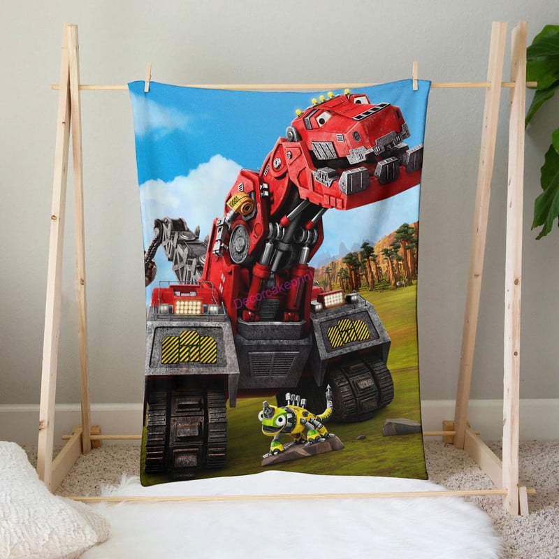 dinotrux Anti Pilling Flannel Blanket Gifts for Fans Lover Girls Boys Women Present Hoodie Him Bed 30"x40"