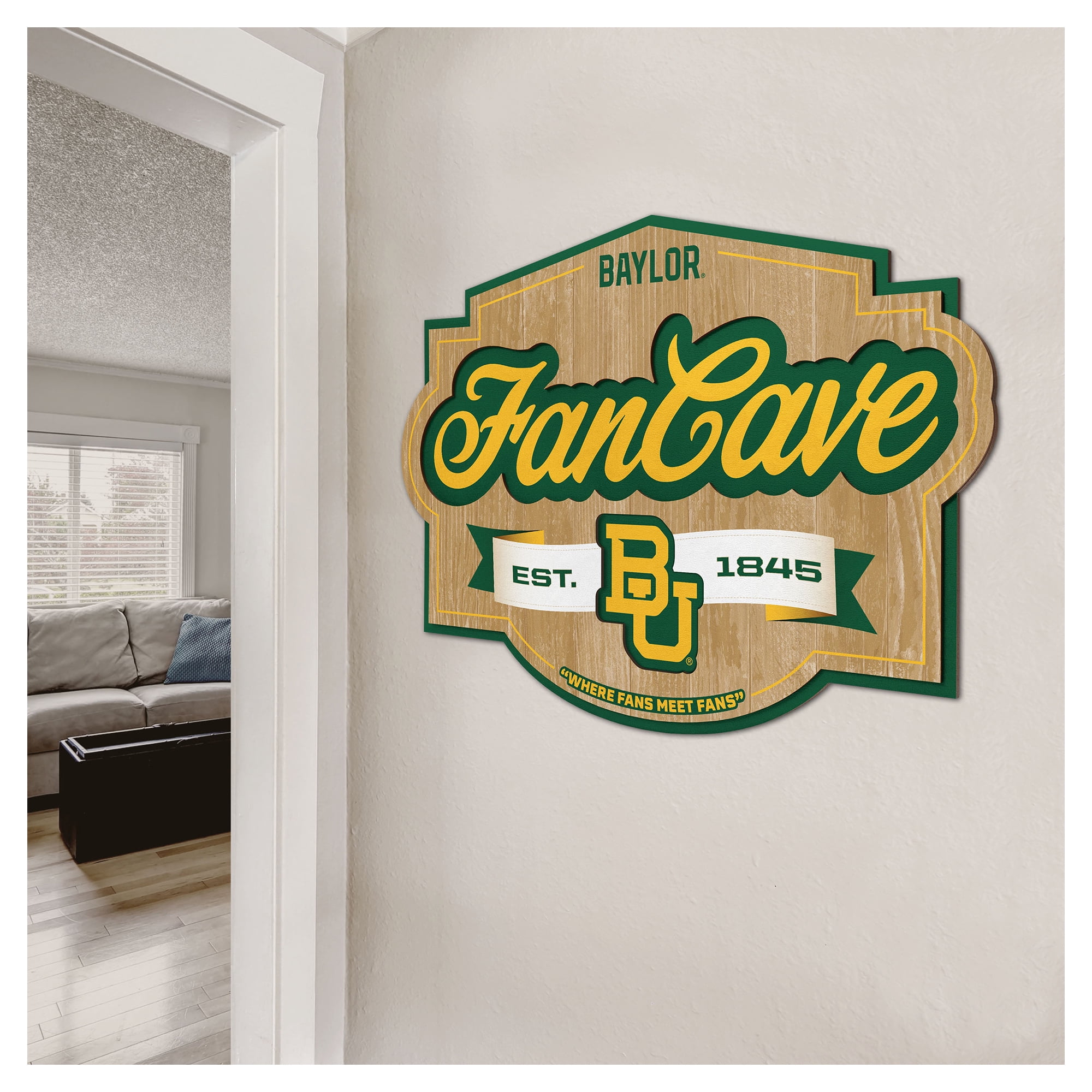 IDNA Baylor Bears 12.5" x 17" Fan Cave Sign
