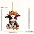 thumbnail image 3 of Cute Cartoon Cow Car Acrylic Pendant Christmas Tree Decoration Pendant Home Decoration Cat Ornament String Christmas Ornament Christmas Decorations Small Christmas Garland Beads Icicles Decorations, 3 of 4