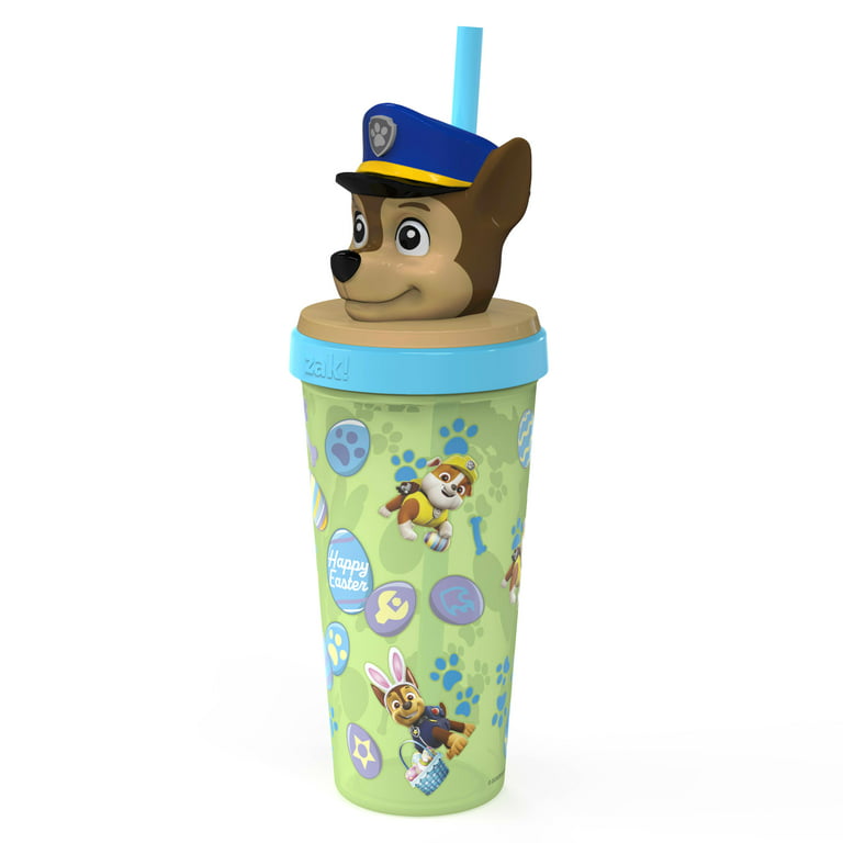 Zak Designs 18 oz. Plastic Tumbler with Straw and Sculpted Lid, Bluey &  Friends 