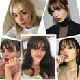 thumbnail image 5 of ADruer Bangs Hair Clip, Air Bangs Fringe, Clip in Bangs Real Human Hair, Brown Fake Bangs Hair Wispy Bangs Clip in Hair Extensions for Women Girls Daily Wear (Gold), 5 of 6