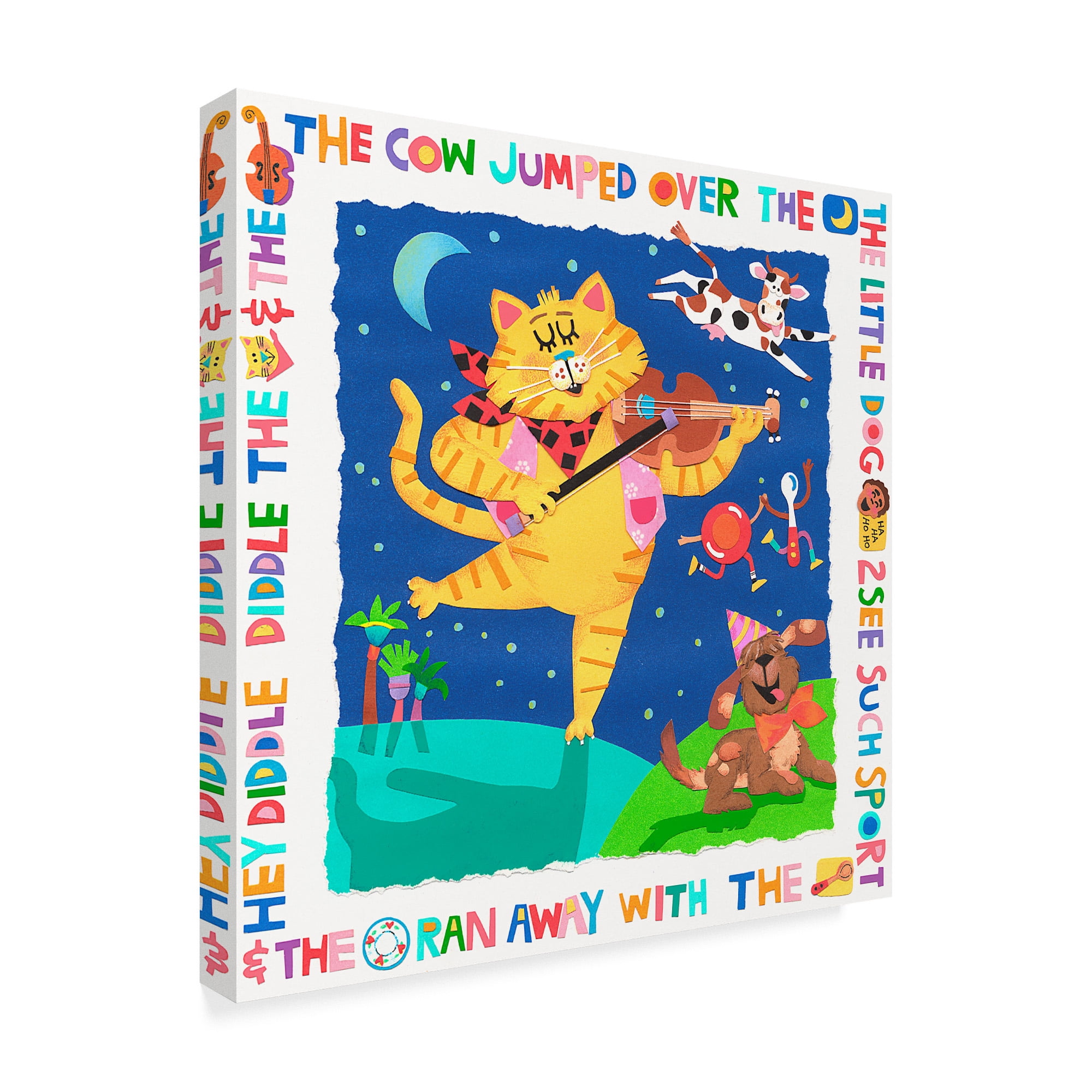 Trademark Fine Art 'The Cow Jumped Over The Moon' Canvas Art by Cheryl Piperberg