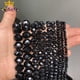 thumbnail image 4 of Cuentas de cristal de vidrio negro facetado, cuentas espaciadoras sueltas para hacer joyas, pulseras, collares, hebras de 4/6/8/10/12/14 mm, 4 of 5
