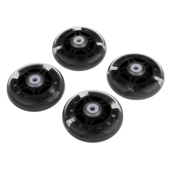 Ruedas de patín de fitness shamjiam 4 Uds negro ruedas de poliuretano