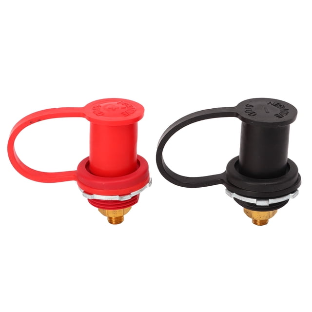 Poste De Unión De Batería, Terminal De Batería De Panel Pasante Rojo Y Negro Seguro 250A 2 Piezas Para Automóvil Para RV Para Marino ANGGREK Battery Binding Post