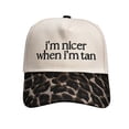 thumbnail image 2 of Sales 2026 Under $5 Dark Gray Hats for Women GIJNRIUIUA I’M Nicer When I’M Tan Hat Two Toned Trucker Hat Embroidered Baseball Cap Baseball Hats, 2 of 4