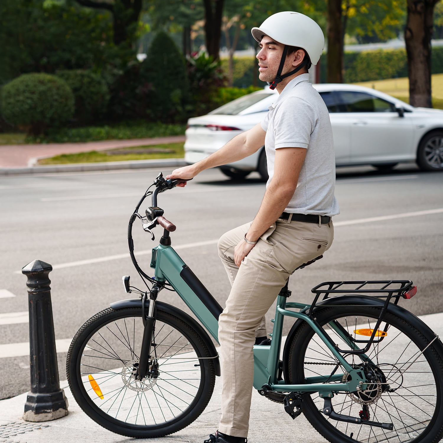 MAXFOOT MF25 Electric Bikes for Adults, 1000W Peak Motor, Up to 70 Miles, 48V 10.4Ah Built-in Battery, 25 MPH Electric Cruiser Bicycle, 26" 7-Speed Ebikes with Suspension