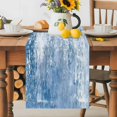 thumbnail image 5 of Burlap Table Runner 90 Inches Long, Retro Abstract Blue White Texture Non-Slip Kitchen Table Runners for Dining Room Everyday Use Party Table Decorations Vintage Graffiti Art, 5 of 9