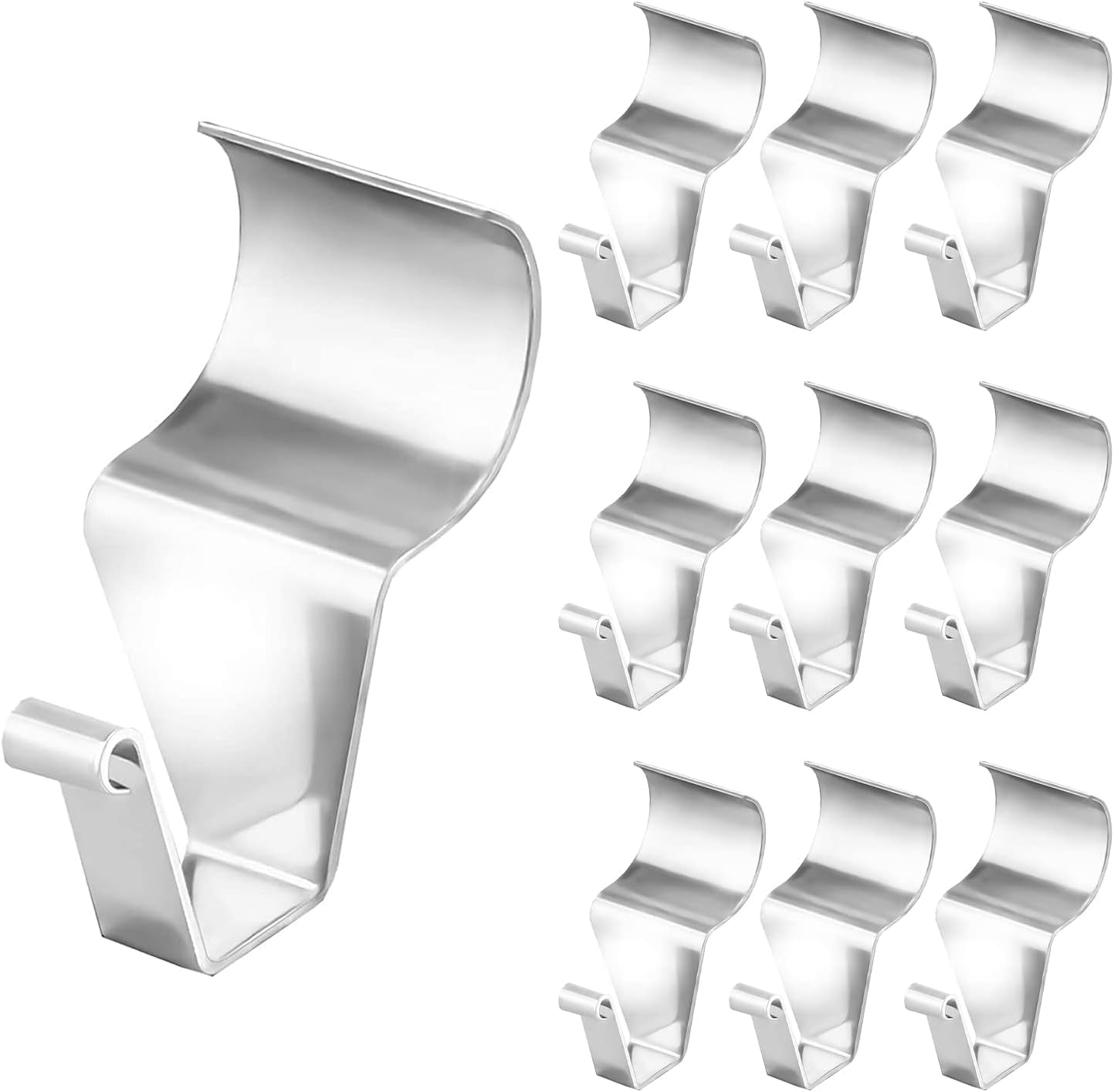 No-Hole Hooks Für Vinyl-Verblendung – 4 Stück, Edelstahl, Bis 2,7 Kg Belastung (Low Profile)