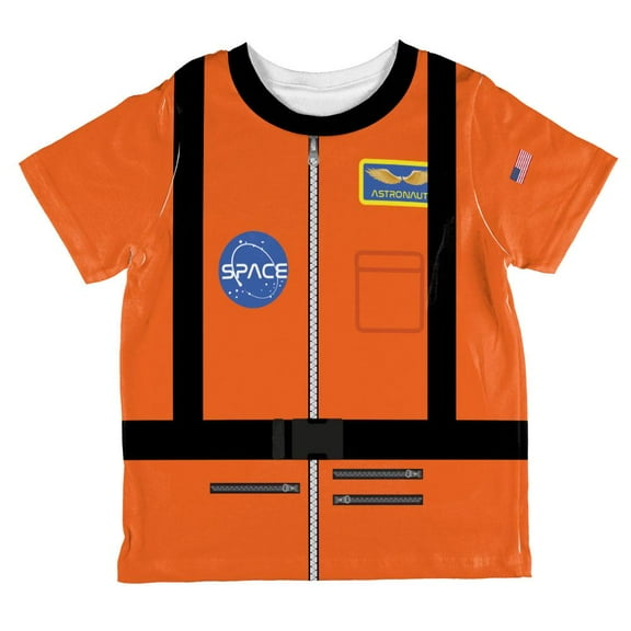 Halloween Astronaunt Costume Orange Escape Suit All Over Toddler T Shirt Multi 4T