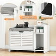 thumbnail image 5 of Roromall Wood Cat Litter Box Enclosure with Top Opening for Small Cats, Privacy Cabinet Furniture Hidden House, Easy Cleaning, 5 of 6