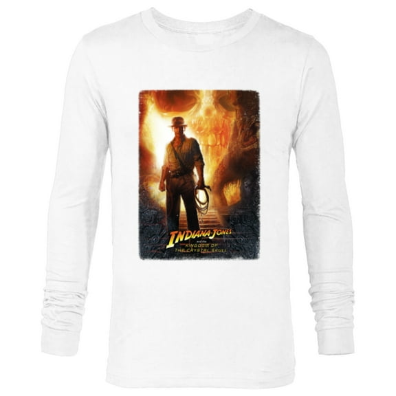 Lucasfilm Indiana Jones Kingdom of the Crystal Skull Poster - Long Sleeve T-Shirt for Men - Customized-White