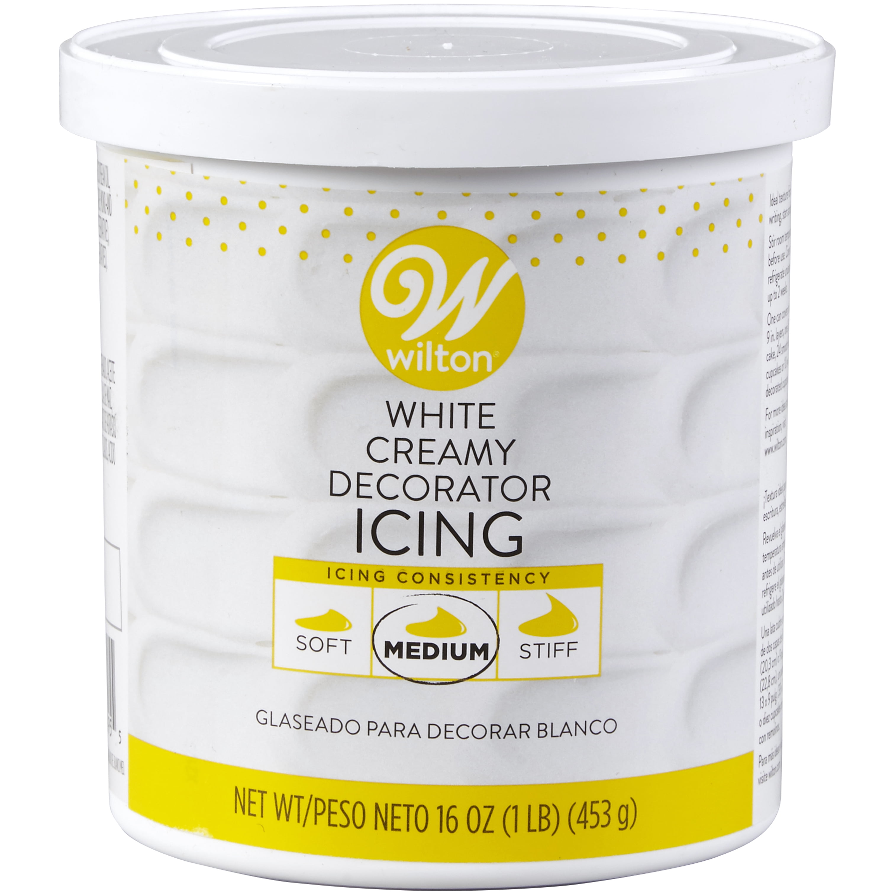 Wilton Creamy Decorator Icing, Bright White, 16oz