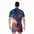 thumbnail image 2 of Milky Way Universe Galaxy Space Short Sleeve Men'S Rompers, Galaxy Casual Summer Jumpsuits Outfit, 2 of 4
