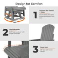 thumbnail image 5 of Innovaze Poly Lumber 360°Swivel Patio Glider Chair, HIPS All-Weather Resistant for Outdoor, Poly Lumber Porch Swivel Chair, Deep Gray, 5 of 5