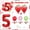 5, variant on 13pcs strawberry balloon aluminum foil balloon set with polka dot latex balloons for birthday party and anniversary decoration
