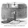 thumbnail image 2 of Winemaking Vault 1866. N'Lowering Wine Into Cold Vault After Fermentation ' At The Longworth Winery In Ohio., 2 of 4
