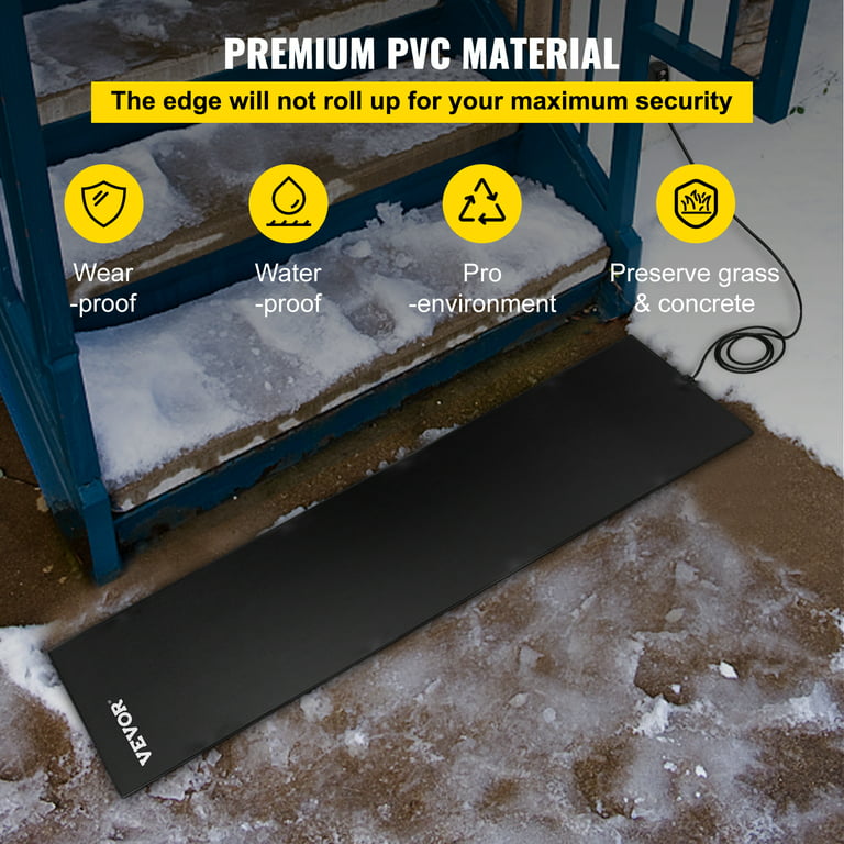 Heated Snow & Ice Melting Walkway Mat, Wide/Long 30 x 60 - HeatTrak