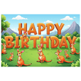 thumbnail image 3 of Yatrandify Colorful Design Happy Birthday Banner Kangaroo Theme Kids Decoration Celebration Backdrop for Birthday Party Event Holiday, 3 of 8
