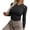 Black, variant on Womens Rivets Tops Long Sleeve Tight Shirts Crewneck Solid Pullover Casual Blouses Cool Spring Clothes