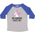 thumbnail image 3 of Inktastic Nannie Loves Me Unicorn Granddaughter Girls Toddler T-Shirt, 3 of 5