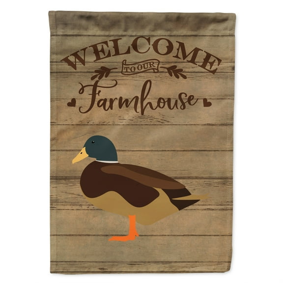 Carolines Treasures CK6811GF Silver Bantam Duck Welcome Garden Size Outdoor-Flags, Multicolor