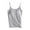 1-Gray, variant on Camisoles for Women with Built in Bra Flowy Shelf Bra Tank Tops Padded Cami with Adjustable Strap Summer Cool Comfy Vest Hot Pink XXL