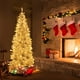 thumbnail image 3 of Costway Árbol de Navidad de oropel plateado artificial preiluminado de 180 cm con 790 puntas de ramas y 300 luces LED, 3 of 4