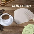 4 Cone Coffee Filter, Unbleached Natural Paper, No Blowout, Disposable