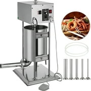VEVOR Electric Vertical Sausage Stuffer 10L/22lb Capacity, Vertical Meat Stuffer Variable Speed, Stainless Steel Sausage Filler with 4 Sausage Tubes for Commercial and Home Use