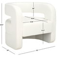 thumbnail image 3 of SAFAVIEH Couture Anissa Modern Linen Solid Accent Chair, White, 3 of 13