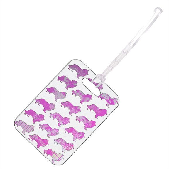 KuzmarK Luggage Travel Bag Tag -  Collie Dog